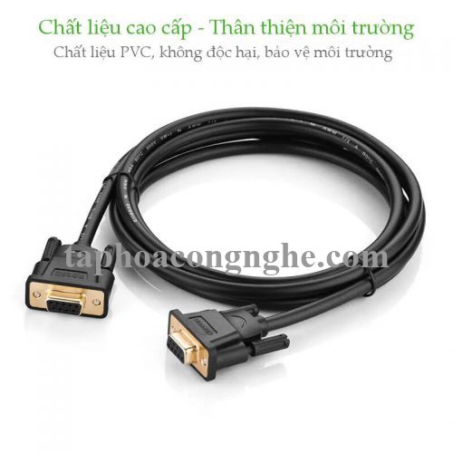 Ugreen 20156 5M màu Đen Cáp tín hiệu 2 đầu COM RS232 dương cao cấp DB101 30020156